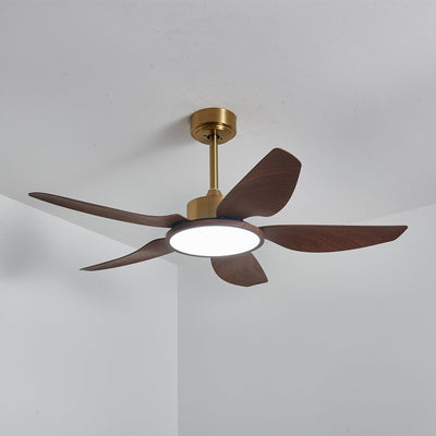 Aurelia Modern Wood Brass Ceiling Fan Light - Neutral Decor