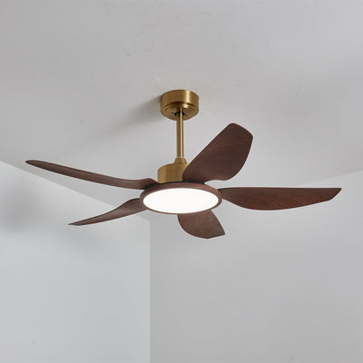 Aurelia Modern Wood Brass Ceiling Fan Light - Neutral Decor