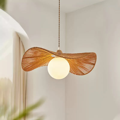 Yaslen Art Natural Woven Pendant Lamp