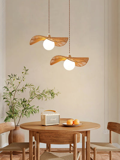 Yaslen Art Natural Woven Pendant Lamp