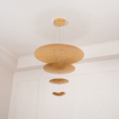 Phelion Layered Gold Foil Pendant Light
