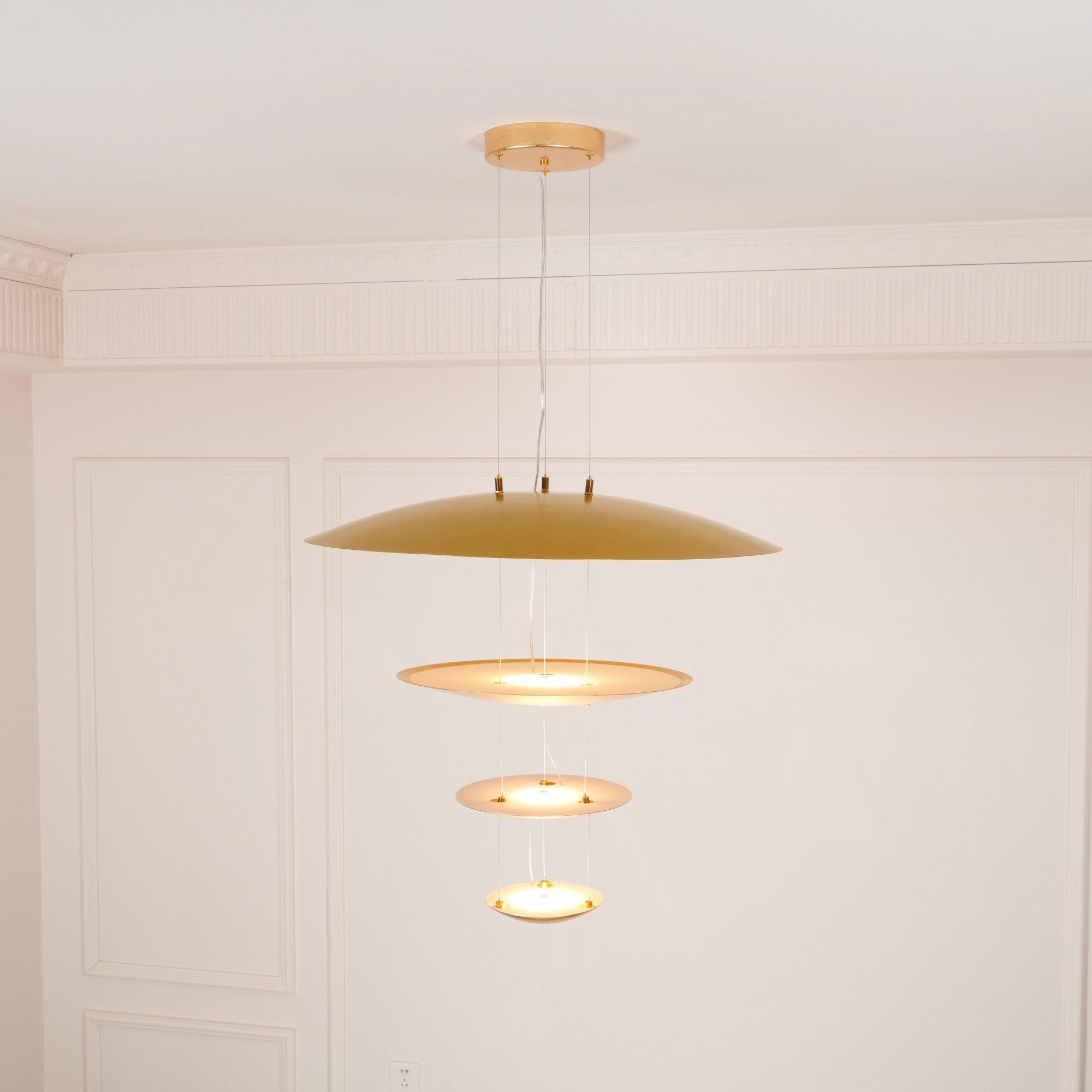 Phelion Layered Gold Foil Pendant Light