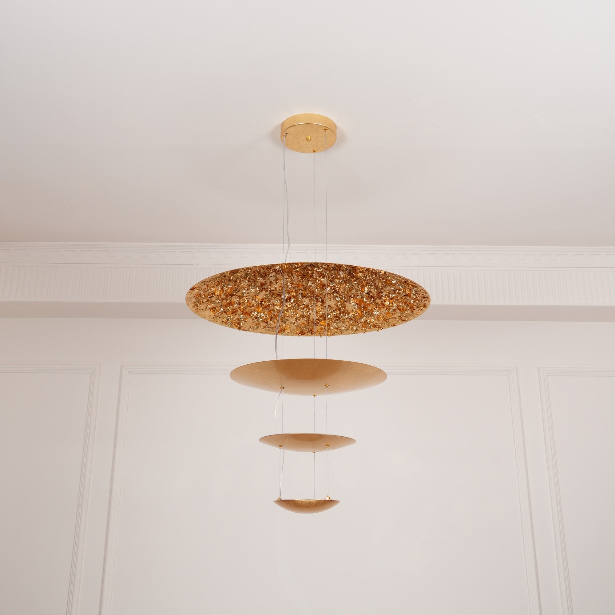 Phelion Layered Gold Foil Pendant Light
