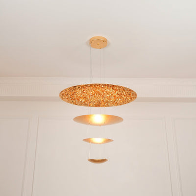 Phelion Layered Gold Foil Pendant Light