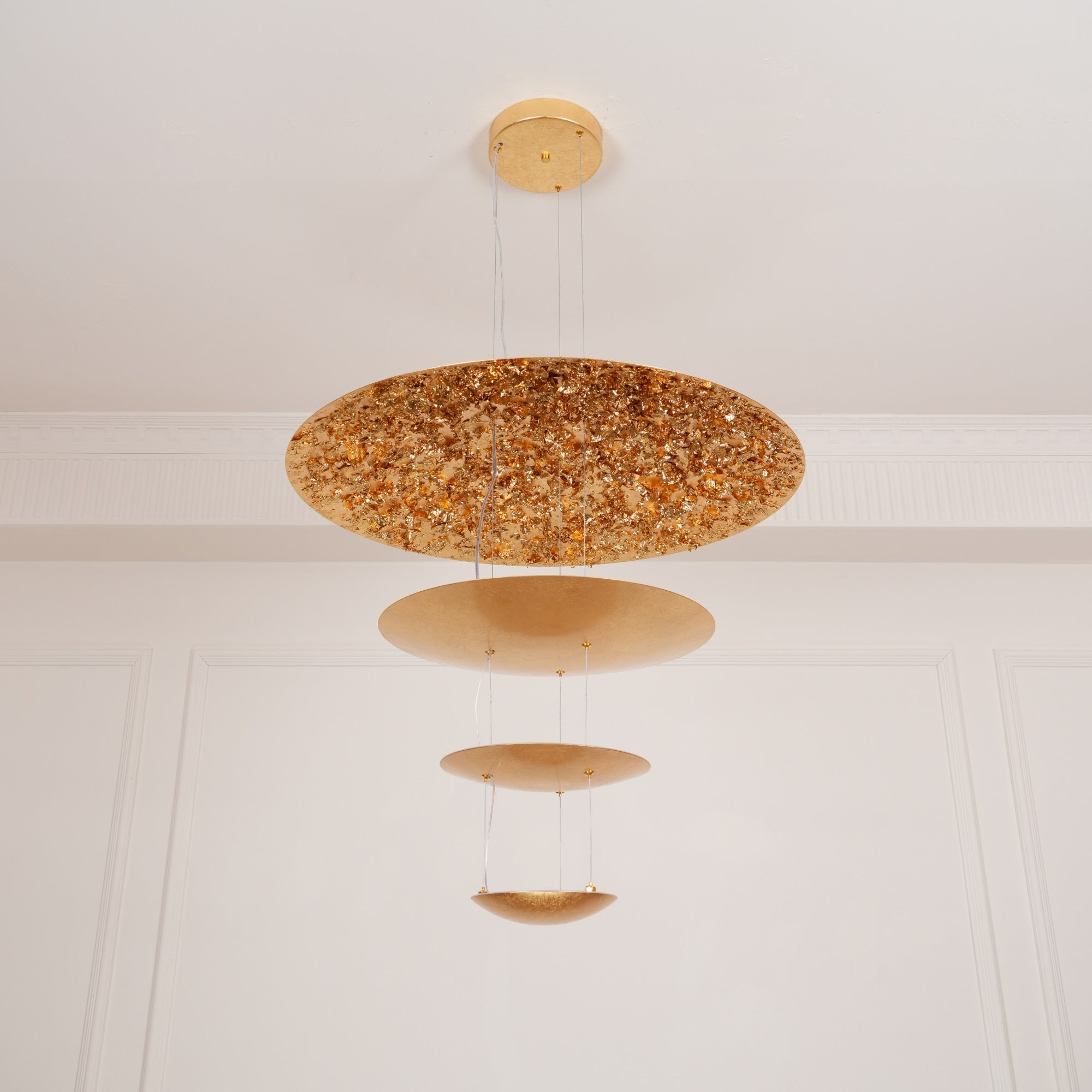 Phelion Layered Gold Foil Pendant Light