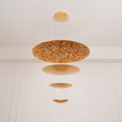 Phelion Layered Gold Foil Pendant Light