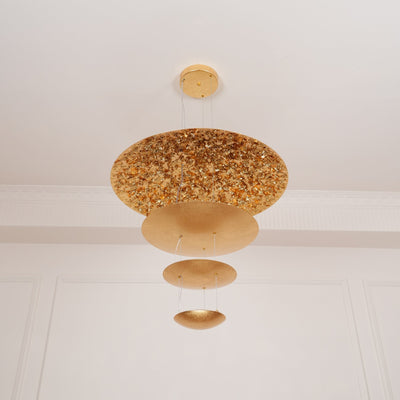 Phelion Layered Gold Foil Pendant Light