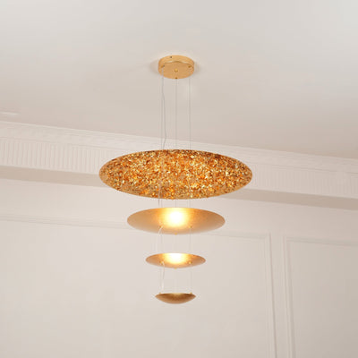 Phelion Layered Gold Foil Pendant Light