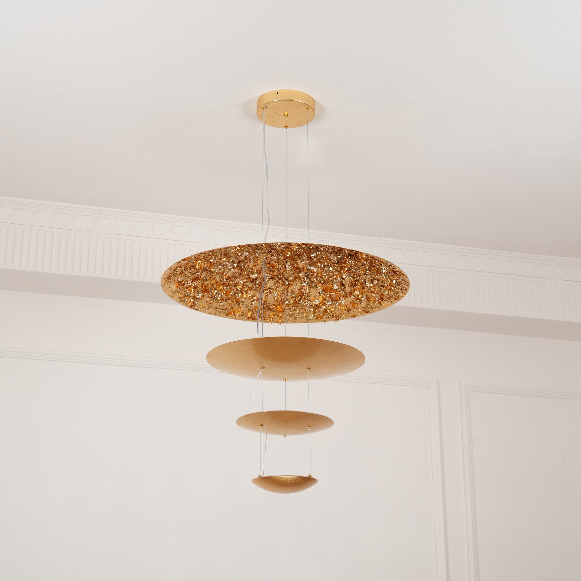 Phelion Layered Gold Foil Pendant Light