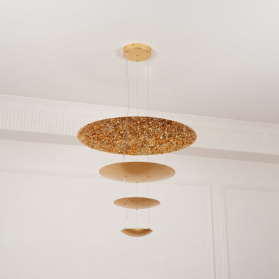 Phelion Layered Gold Foil Pendant Light