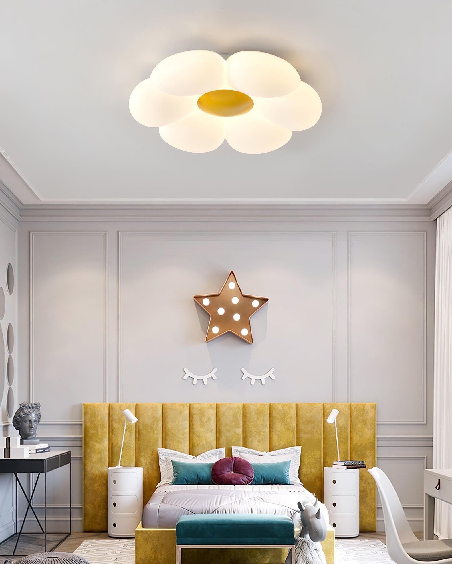 Liorinella Ceiling Lamp Six-Leaf Flower for Kids Room