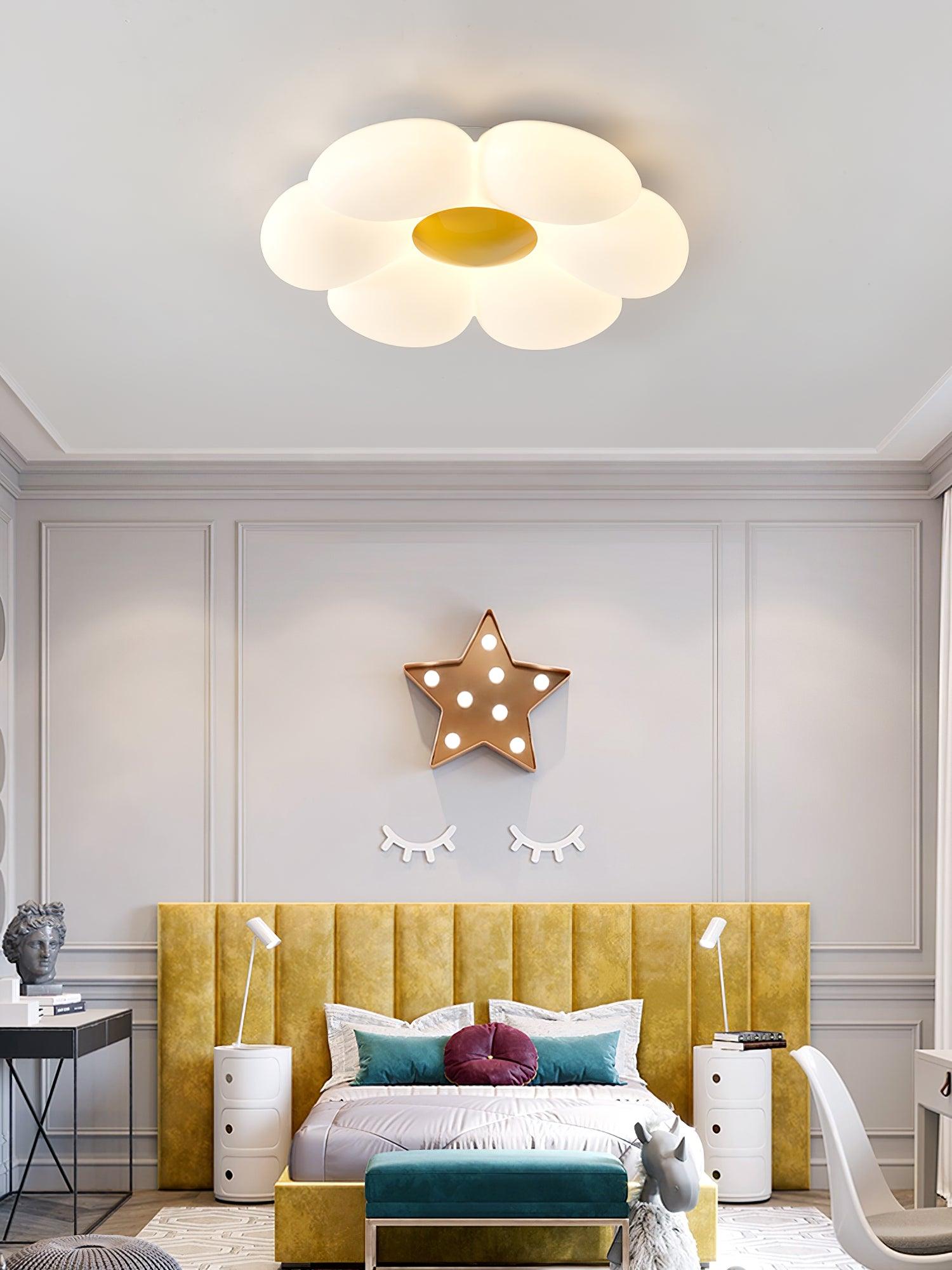 Liorinella Ceiling Lamp Six-Leaf Flower for Kids Room