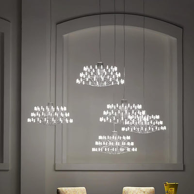 Orinenine Chandelier Sky Ballet Stainless Steel Acrylic Modern