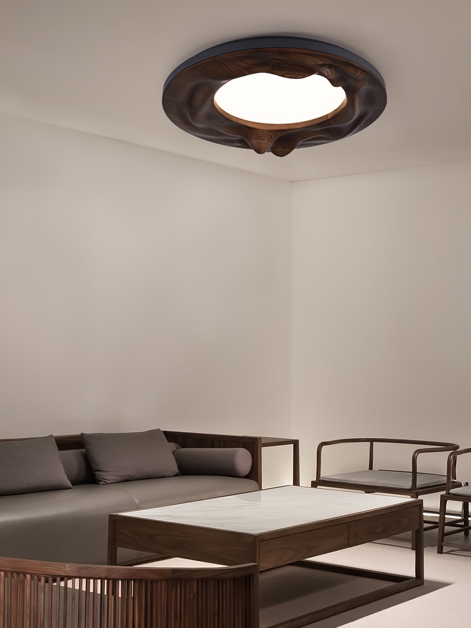 Rinarena Ceiling Lamp Wood Ripple Organic Tranquil