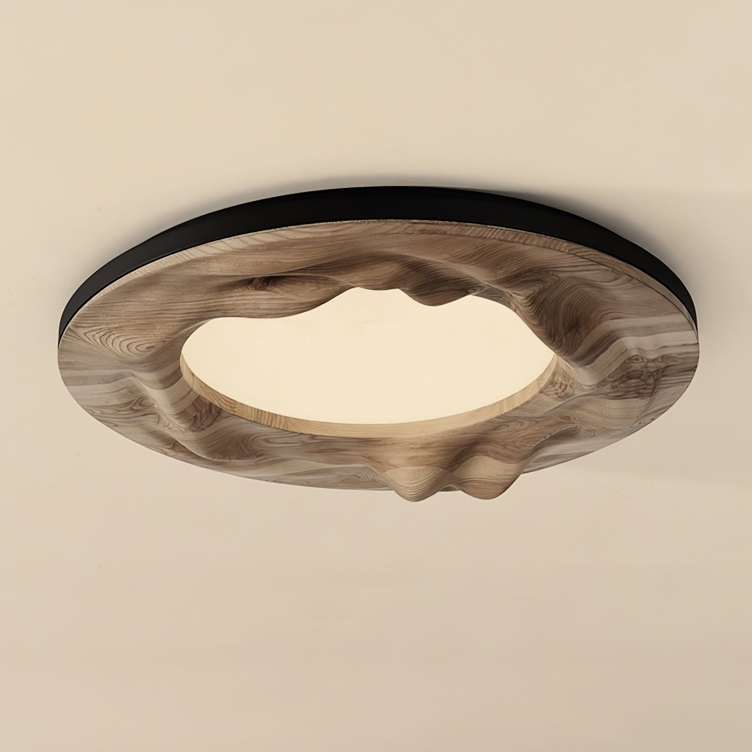 Rinarena Ceiling Lamp Wood Ripple Organic Tranquil