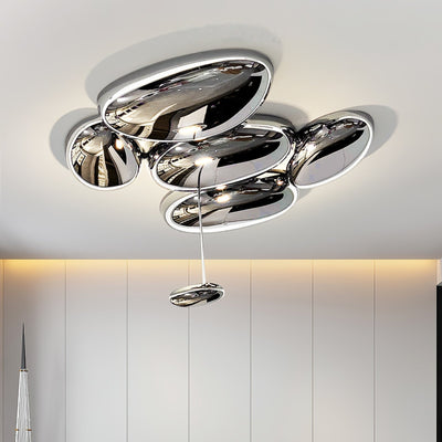 Vostix Ceiling Lamp Chrome Pebble Modern