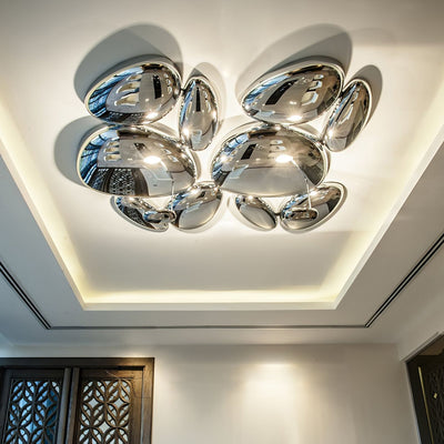 Vostix Ceiling Lamp Chrome Pebble Modern