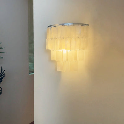 Vidoros Postmodern Luxury Shell Tiered Wall Lamp