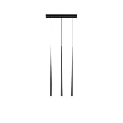 Reveno Chandelier Linear Slender Black Minimalist