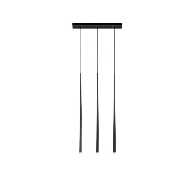 Reveno Chandelier Linear Slender Black Minimalist
