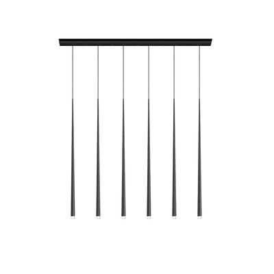 Reveno Chandelier Linear Slender Black Minimalist