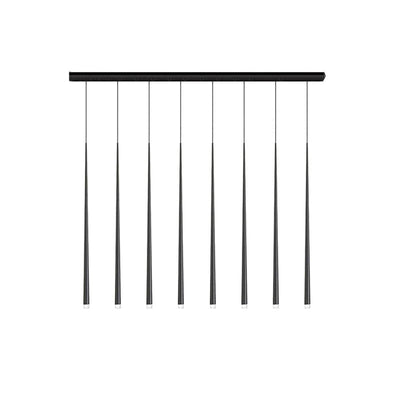 Reveno Chandelier Linear Slender Black Minimalist