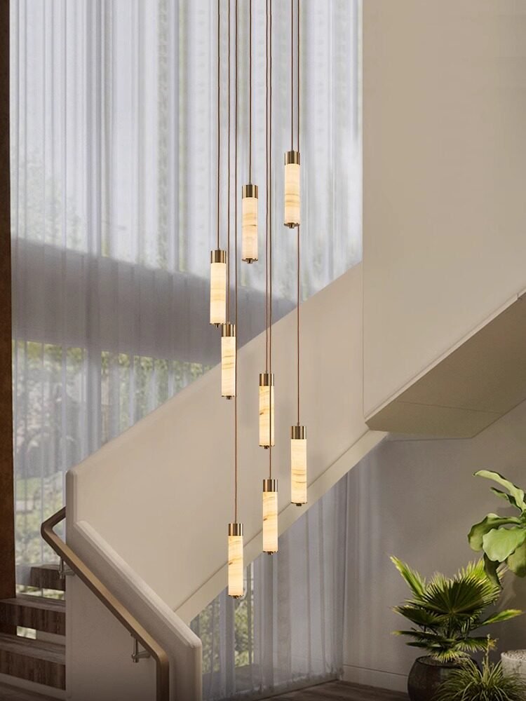 Aveneira Alabaster Column Chandelier