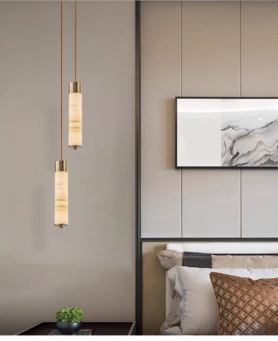 Aveneira Alabaster Column Chandelier