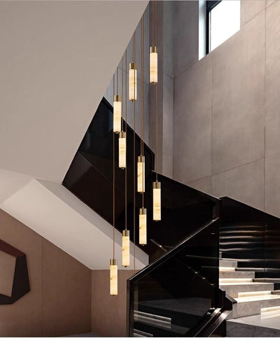 Aveneira Alabaster Column Chandelier