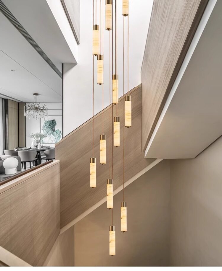 Aveneira Alabaster Column Chandelier
