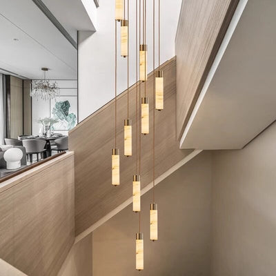 Aveneira Alabaster Column Chandelier