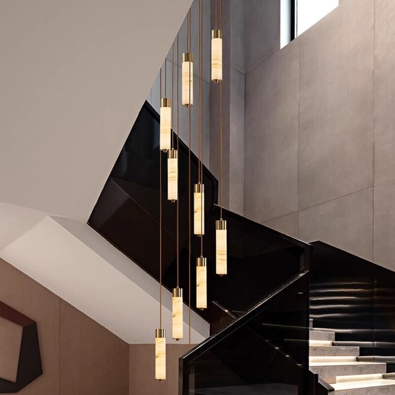 Aveneira Alabaster Column Chandelier
