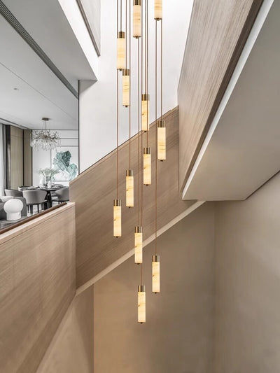Aveneira Alabaster Column Chandelier