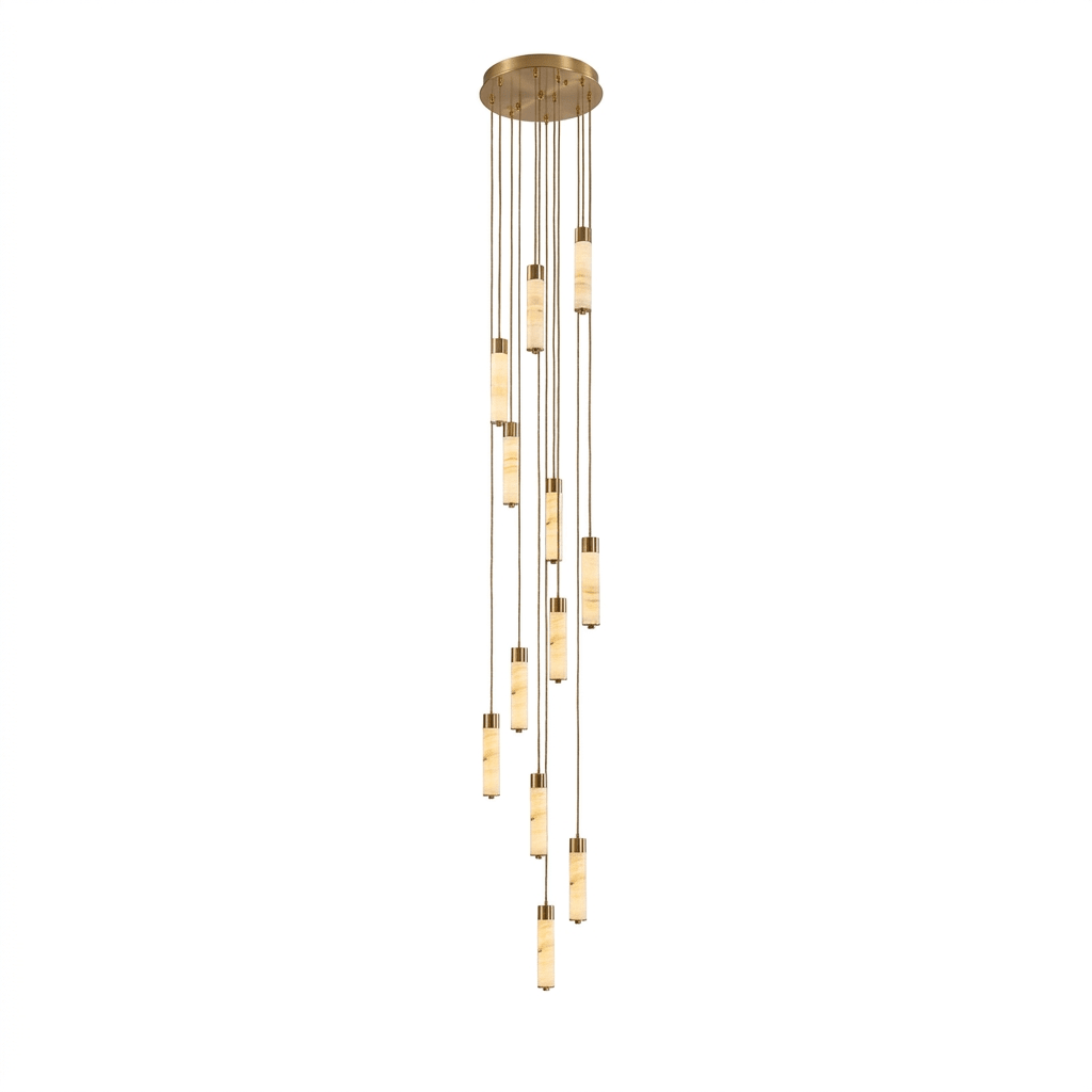 Aveneira Alabaster Column Chandelier