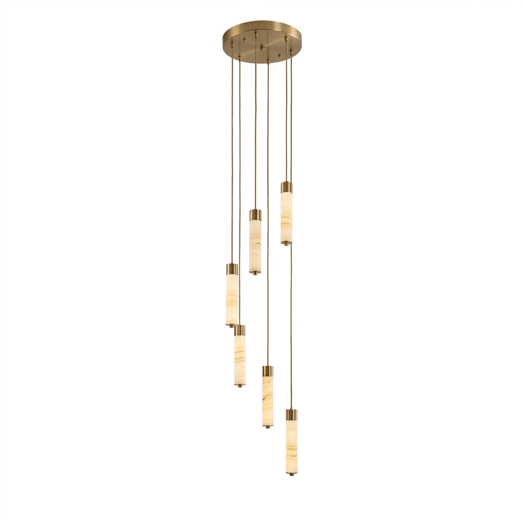 Aveneira Alabaster Column Chandelier