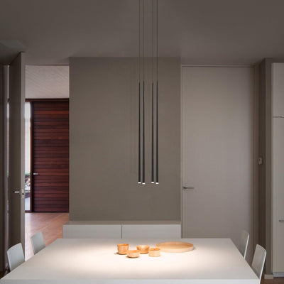 Reveno Chandelier Linear Slender Black Minimalist