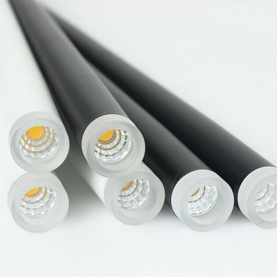 Reveno Chandelier Linear Slender Black Minimalist