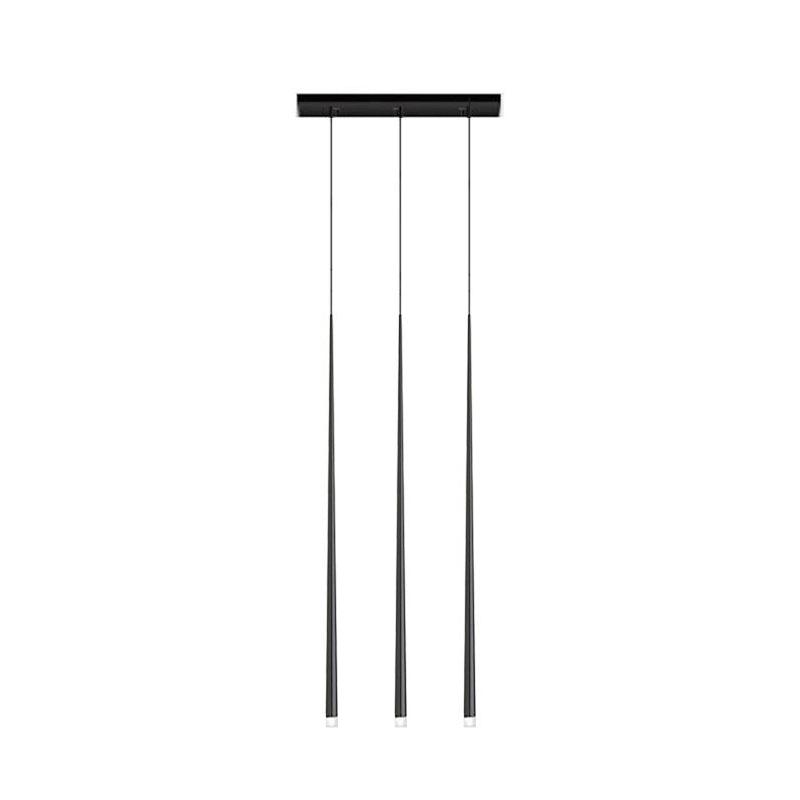 Reveno Chandelier Linear Slender Black Minimalist