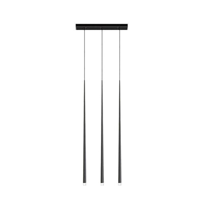 Reveno Chandelier Linear Slender Black Minimalist