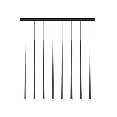Reveno Chandelier Linear Slender Black Minimalist