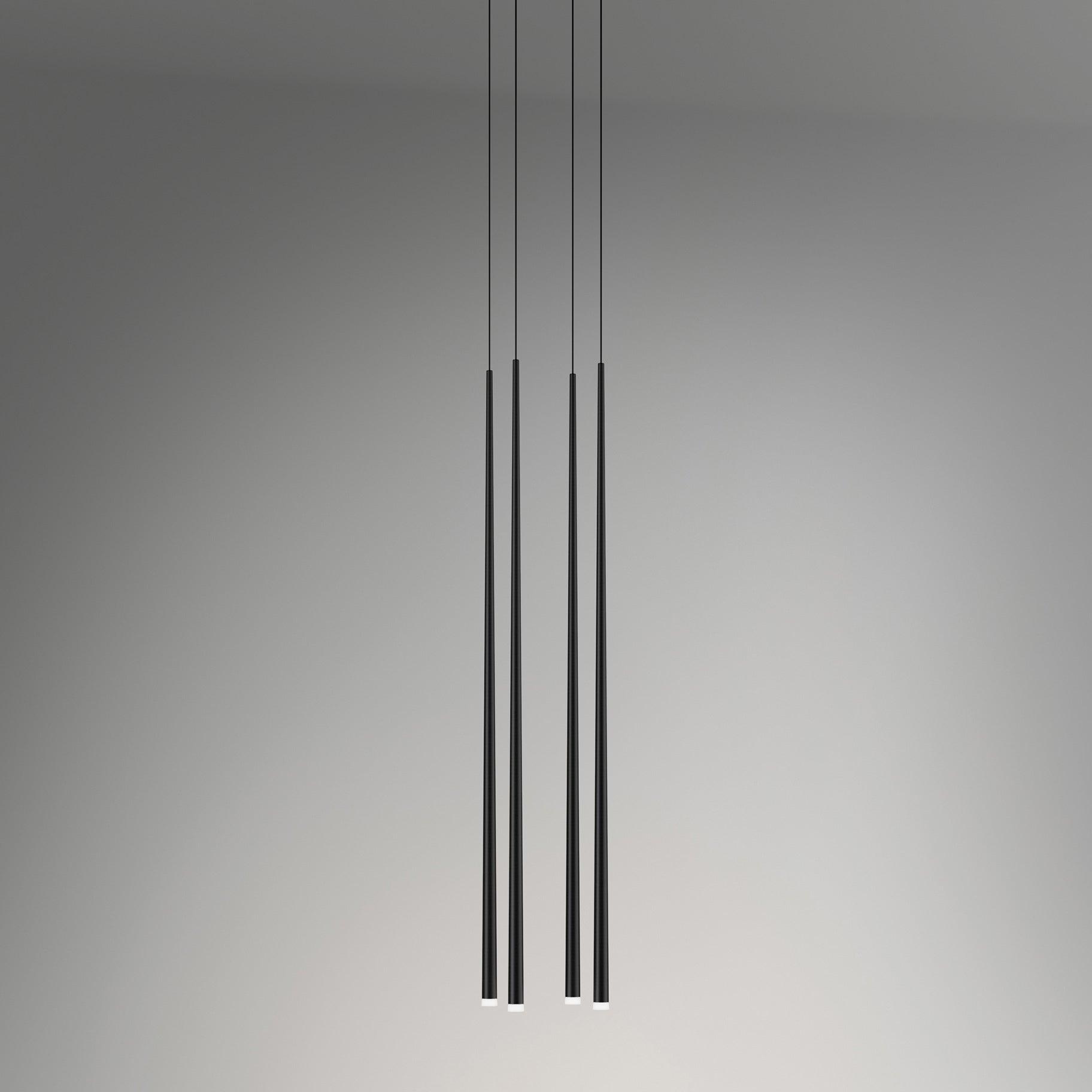 Reveno Chandelier Linear Slender Black Minimalist