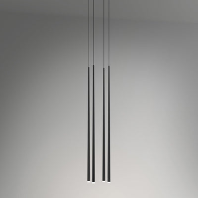 Reveno Chandelier Linear Slender Black Minimalist