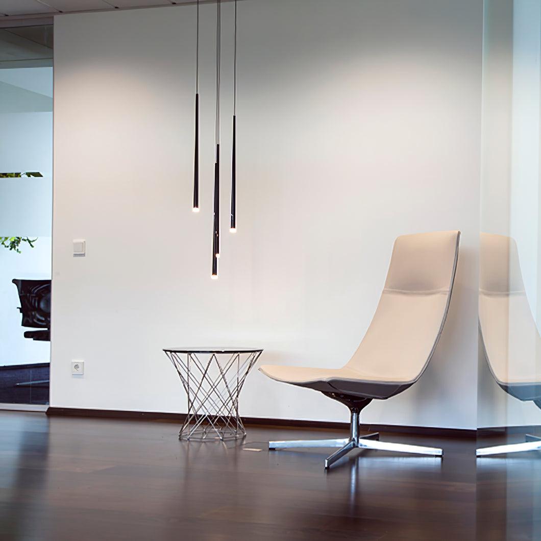 Reveno Chandelier Linear Slender Black Minimalist