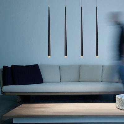 Reveno Chandelier Linear Slender Black Minimalist