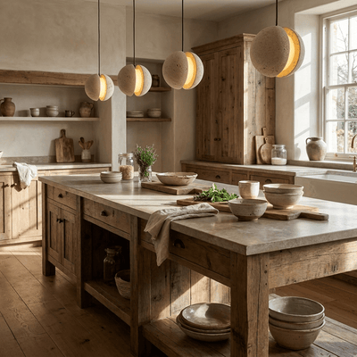Tavanise Travertine Globe Pendant Lamp