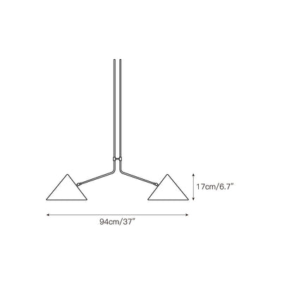 Norvayne Slide 2 Arm Pendant Lamp