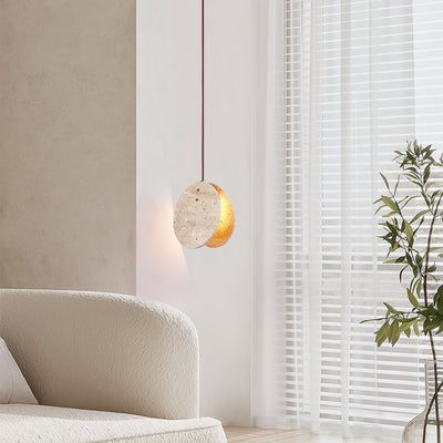 Sern Crescent Travertine Pendant Light