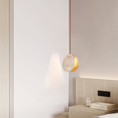 Sern Crescent Travertine Pendant Light