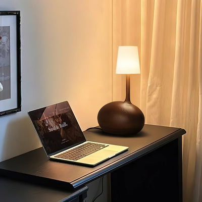 Brixten Wood Fabric Table Lamp