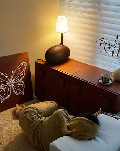 Brixten Wood Fabric Table Lamp